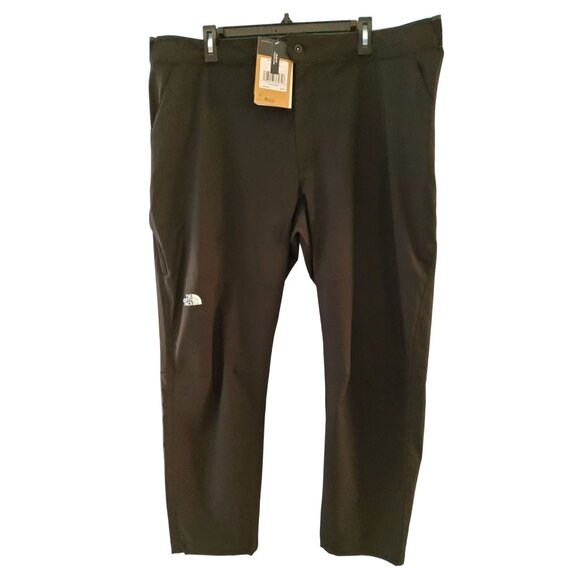 The North Face Mens Slim Fit Active Pants 42 Black Polyester Blend Durable Outdo